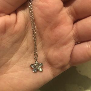 Swarovski Silver Flower Necklace